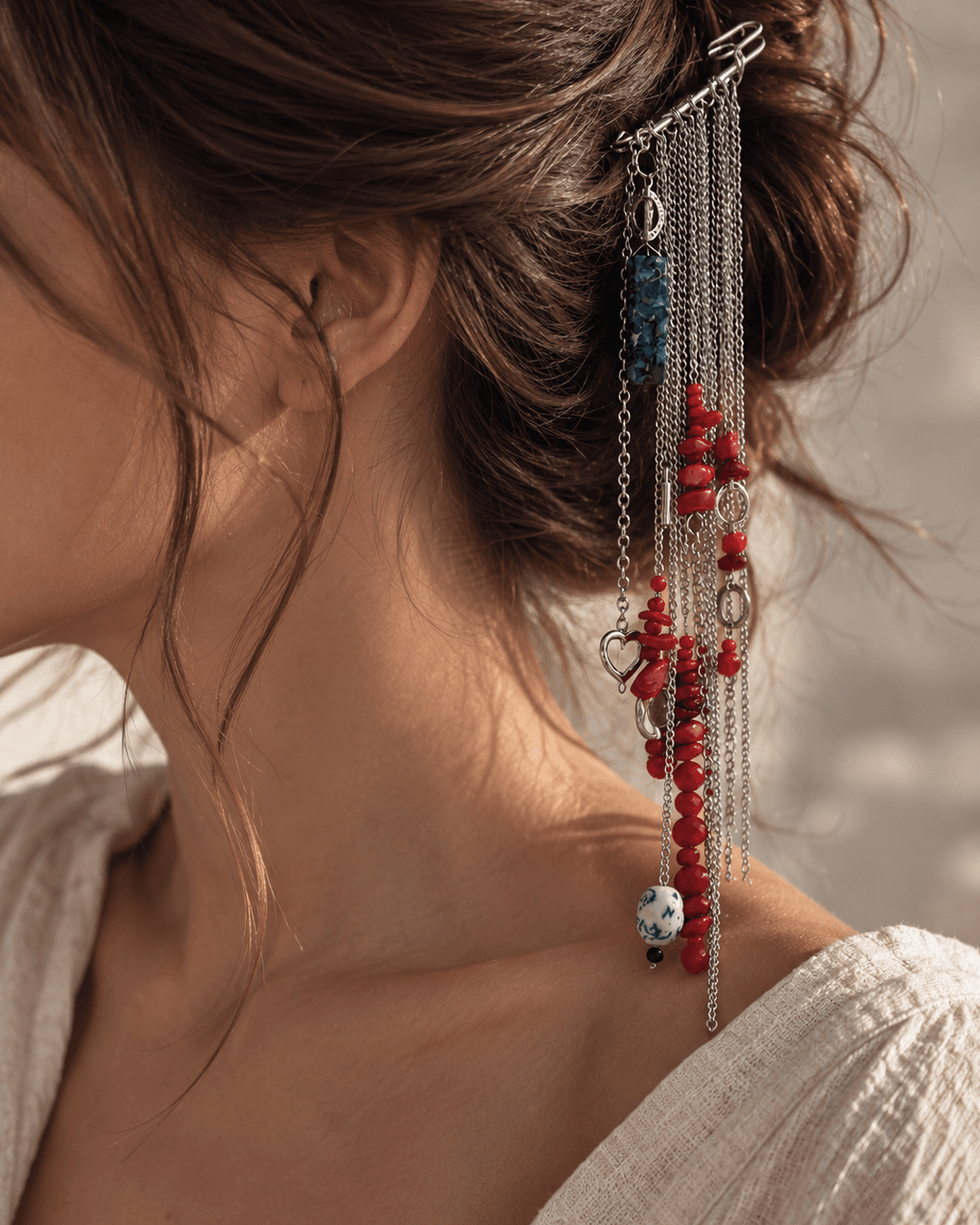 Red Thread Jewelry Pin